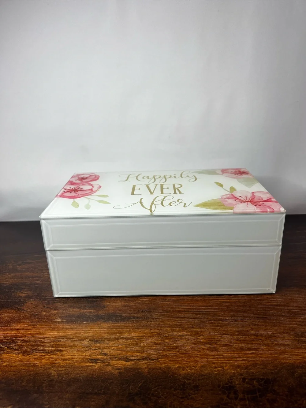 Happily Ever After Decorative Keepsake Box - Pink Floral
